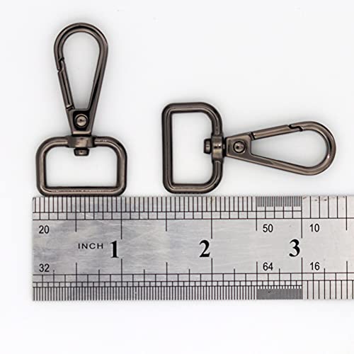 JWBIZ 16 Pcs D Ring Swivel Lobster Claw Clasp, Push Gate Snap Hooks Trigger Clips (Gun Black, 3/4 inch) - color: Gun Black, size: 3/4 inch