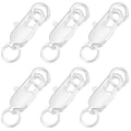 Beebeecraft 1 Box 20Pcs Lobster Claw Clasps 925 Sterling Silver Plated Brass Jewelry Lobster Clasp with Jump Ring for Bracelets Necklace Jewellery Making (12x6x2.5mm) - color: Silver, size: 12x6x2.5mm