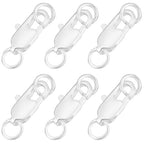 Beebeecraft 1 Box 20Pcs Lobster Claw Clasps 925 Sterling Silver Plated Brass Jewelry Lobster Clasp with Jump Ring for Bracelets Necklace Jewellery Making (12x6x2.5mm) - color: Silver, size: 12x6x2.5mm