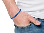 Amazing Gemstone Blue Lava Bracelet for Women Men's Gifts - Protection Healing Crystal Bracelet - 8mm Gemstone Beaded Adjustable Bracelet Pulseras Para Hombres Mujer Stocking Stuffers - color: Blue Lava