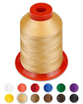 1000 Meters FIVEIZERO Extra Strong Upholstery Thread,Cream Bonded Nylon Thread for Denim Leather,Craft,Machine,DIY and Home (1 Pack) CJ - color: Cream