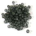 100 Matte Frosted Translucent 6mm x 5mm Round Loose Glass Jewelry Spacer Beads with 1.2mm Hole in Many Colors (Gray) - color: Gray