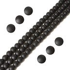 150pcs 8mm Matte Black Beads Natural Gemstone Beads Round Loose Beads for Jewelry Making - color: Matte Black, size: 8mm