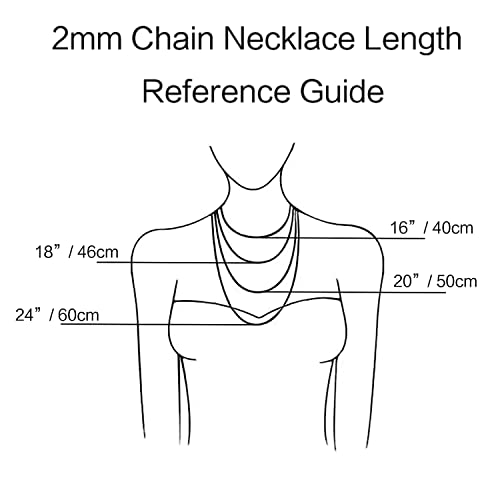 24 Pcs 18" 2mm Necklace Chains Bulk Stainless Steel Link Cable Chain Necklace for Jewelry Making - color: Silver, size: 18 inches