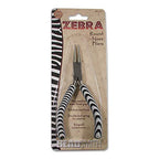 The Beadsmith Round Nose Pliers – Zebra Print Line – 5 inches (127 mm) – Comfortable Handle with Double Leaf Springs – Jewelry Making Tool for Creating Bracelets, Earrings and Necklaces - size: round nose - 5"