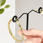 Coloch 18 Pcs Metal Earring Holder, Black T Bar Earring Display with 3 Heights Hoop Earring Display Stand with Acrylic Base Earring Showroom and Tradeshow Showcase Displays for Selling, Shows