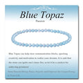 MASSIVE BEADS Natural Genuine Gemstone Beads Healing Crystal Chakra Reiki Jewelry Faceted Round Beads Bracelets 3mm - color: Blue Topaz