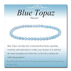 MASSIVE BEADS Natural Genuine Gemstone Beads Healing Crystal Chakra Reiki Jewelry Faceted Round Beads Bracelets 3mm - color: Blue Topaz
