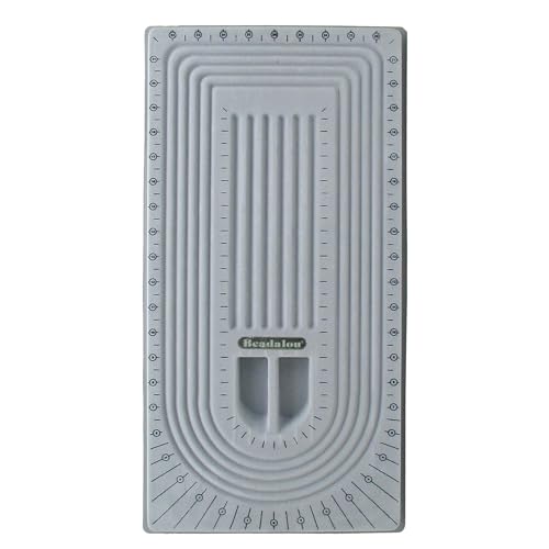Beadalon Bead Board 52" - Flocked Grey Surface 5 Channels & Oranization Jewelry Design Tray for Necklaces & Bracelet Design - style: U Shape - 52 inch