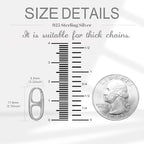 925 Sterling Silver Lobster Clasp for DIY Necklace Bracelet Jewelry Making, Double Spring Clasp with Closed Jump Rings, Necklace Extender Clasp Connector Bracelet Extension (Style 14) - style: Style 14