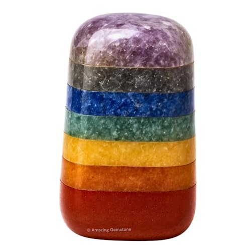 Amazing Gemstone Chakra Crystal Tumbled Stones Polished Rocks - Natural Gem Stones for Healing - DIY Crystals for Protection (1 Piece) - color: Chakra