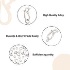 Craftdady 50 Sets Antique Silver S Hook Ring Clasps Tibetan Metal Toggle Clasps Closure End Clasps for Bracelet Necklace Jewelry Making - color: Antique Silver, 20.5x12mm