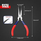 Mini Bent Chain Nose Pliers With Serrated Jaw - Precision Tool For Gripping, Bending Wires - style: Bent Nose Pliers