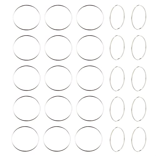FASHEWELRY 100Pcs Brass Round Linking Rings 20mm Silver Circle Open Bezel Connectors Charms for Dangle Beading Hoop Jewelry Making - color: Silver, size: 20mm