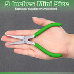 SPEEDWOX 5 inch flat nose pliers mini duckbill pliers fine nose pliers fine nose pliers precision pliers for jewelry making hand tools beading craft craft - style: Mini Curved Nose Pliers Serrated Jaw