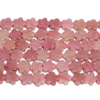 Songxi 60pcs 6mm Rose Plum Blossom Natural Stone Beads for Jewelry Making, Smooth Loose Flower Shape Gemstone Beads for Bracelets Necklace Earrings Making Supplies ﻿ - color: Rose