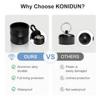 Mini Travel Ring Holder Keychain, Portable Jewelry Holder Keychain with Protective Sponge, Small Necklace Earrings Case for Gym Sports Bag Purse - color: 1-Tier Black