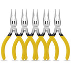 BOOSDEN 5 Inch Small Needle Nose Pliers Set of 5, Precision Long Nose Pliers with Side Cutter & Spring, Mini Fine Tip Jewelry Making Pliers for Electronics, Craft, DIY, Beading, Model Building - size: 5''-5 pack