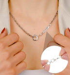 Bracelet Extender Clasp, 5PCS Tennis Bracelet Extender Necklace Extenders Chain for Women Adjustable Length, Foldover Clip Design, for DIY Jewelry & Crafts