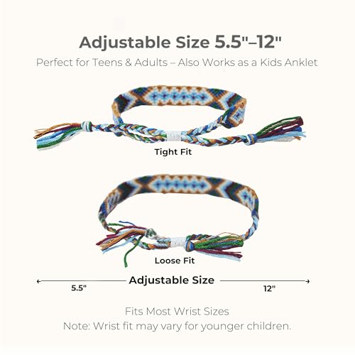 Woven Friendship Bracelets Pack of 12, Handmade Adjustable Bracelets with Sliding Knot Closure for Kids, Girls, Teens & Women, Colorful Bulk Set - style: Handmade bracelet mixed color -12pcs