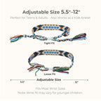Woven Friendship Bracelets Pack of 12, Handmade Adjustable Bracelets with Sliding Knot Closure for Kids, Girls, Teens & Women, Colorful Bulk Set - style: Handmade bracelet mixed color -12pcs