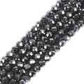 Hematite 4mm Faceted Round Beads Loose Beads 16 Inch for Jewelry Making Beads - color: Hematite