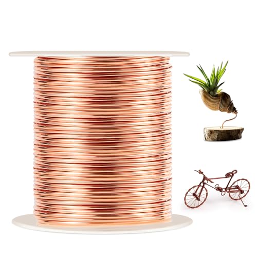 99.9% Soft Copper Wire, 24 Gauge/ 0.5 mm Diameter, 853 Feet / 260m, 1 Pound Spool Pure Copper Wire, Jewelry Making Wire Craft Wire - size: 24 Gauge(0.5m), 1 Pound
