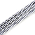 380pcs Adabele Grade A Natural Hematite White Gold Plated Healing Gemstone 4mm x 2mm Small Round Rondelle Loose Beads Gem Stone Spacer for DIY Craft Jewelry Making GFC7-5 - color: Platinum Plated Hematite, size: 4x2mm (380pcs/2 Strands)