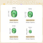 MECCANIXITY 15/0 11/0 8/0 6/0 Glass Seed Beads 1.5mm/2mm/3mm/4mm Loose Seed Beads for Jewelry Earring Bracelet Craft Making, 5888PCS, Grass Green - color: Grass Green