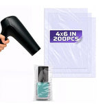 200 Pcs Heat Shrink Wrap Bags – 4x6 In Mother’s Day Cellophane Bags Compatible with Hair Dryer at Medium Temperature – Suitable for Packaging Small Items, Protects from Dust, Moisture, and Scratches - size: 1 count (Pack of 200)