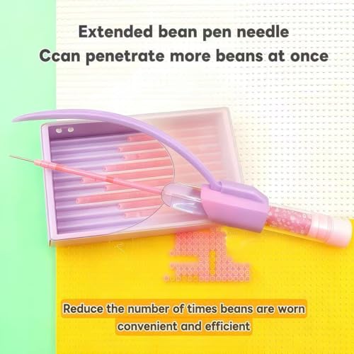 Multi-Size Fuse Beads Kits with Needle Tweezers & Picking Tray Kits, Iron Tool for Melty Beads Arts Crafts Supplies (5mm, Purple) - color: Purple