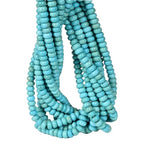 ICAI Beads Natural 5x8mm Rondelle Beads, Abacus Disk Stone Spacer Beads – Loose Natural Gemstone Beads for DIY Bracelet, Necklace, Jewelry Making (Blue Turquoise) - color: Blue Turquoise, size: 5x8