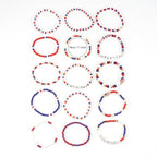 Twinfree Bohemia Beaded Bracelet for Women, Polymer Clay Stretch Bracelets - color: color 2