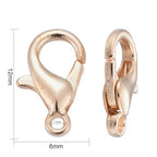 HDSupplies 100 Pieces - Lobster Clasps - KC Gold Tone - 12x6mm / 1.2mm Hole - color: KC Gold Tone, size: 12x6mm