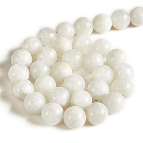 35pcs 10mm Moonstone Beads Natural Gemstone Beads Round Loose Beads for Jewelry Making - color: Moonstone, size: 10mm