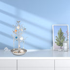 Inviktus Silver Birds Tree Jewelry Stand Display Earring Necklace Holder Organizer Rack Tower-silver - color: antique silver