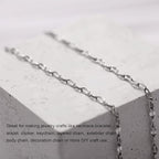 Kyutong Silver Necklace Chain for Jewelry Making Stainless Steel Cable Link Chain Bulk Thin Jewelry Making Supplies Chains with Lobster Clasps Jump Ring for Craft DIY Necklace Ankle Making - color: Silver Lip