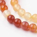 45Pcs Natural Carnelian Beads 8mm Round Natural Gemstone Beads Smooth Loose Spacer Bead for DIY Craft Bracelet Necklace Earrings Jewelry Making Supplies - color: Natural Carnelian