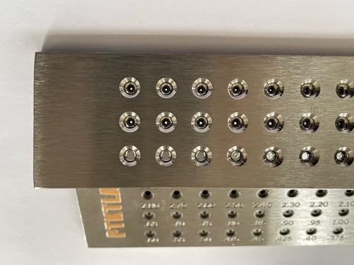 Jewelry Wire Drawplate Carbide Steel Round Draw Plate for Jewelry Wire Making (0.26-2.8mm, 39 Holes) - size: 0.26-2.8mm, 39 Holes