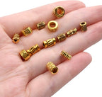 BronaGrand 100g (About 220-300pcs) Antique Gold Column Spacer Beads Bracelet Charms Necklace Pendants Jewelry Findings Accessories for Bracelet Necklace Jewelry Making - color: Antique Gold