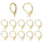 100pcs 18K Gold Filled Leverback Earring Hooks, Hypoallergenic French Dangle Ear Wire Findings for DIY Jewelry Making (Gold) - color: Gold