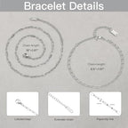Swyabi 20 Pack Stainless Steel Paperclip Chains Link Adjustable Necklace Bracelet Bulk for Men Women DIY Bracelets Crafts - color: 2.5x6.5mm Silver