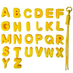 26PCS Large 6mm Hole Letter Beads, 20mm Acrylic Beads A to Z,for DIY Jewelry Making Kit Friendship Bracelet Key Chain and Bag Charms (26 A to Z Yellow) - color: 26 A to Z Yellow