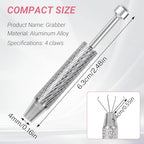 Piercing Ball Grabber Tool, 4-Claw Stainless Steel Jeweler Pick Up Tools,Septum Ball Screw Holder Tool for Piercing Changing/Removal,Earring Pearl Grabber for Jewelry/Electronic Component - color: 1pc Pink, 1pc Silver