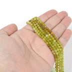 A Green Opal 4mm Faceted Round Beads Loose Beads 16 Inch for Jewelry Making Beads - color: A Green Opal