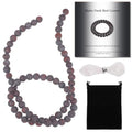 Stone Beads, 60pcs Matte Dark Red Garnet, 6mm Round Loose Beads for Jewelry Making, Bracelets, with Bag, String & Card - color: Matte Dark Red Garnet, size: 6mm