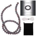 Stone Beads, 60pcs Matte Dark Red Garnet, 6mm Round Loose Beads for Jewelry Making, Bracelets, with Bag, String & Card - color: Matte Dark Red Garnet, size: 6mm