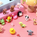Watersay 12 Pcs 3D Silicone Focal Beads Pens Beads Bulk for Beadable Keychain DIY Crafts Necklace Bracelet Phone Chain Charms Jewelry Making (Animals A) - style: Animals A