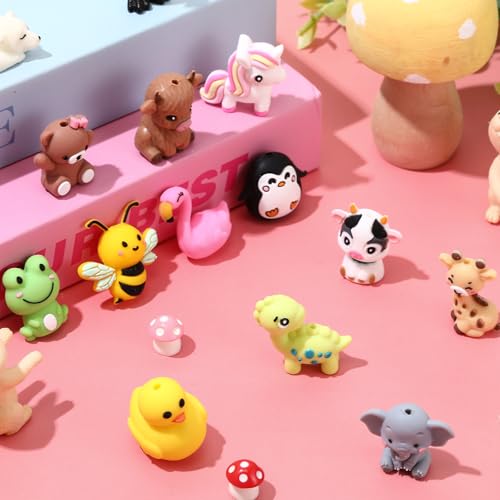 Watersay 12 Pcs 3D Silicone Focal Beads Pens Beads Bulk for Beadable Keychain DIY Crafts Necklace Bracelet Phone Chain Charms Jewelry Making (Animals A) - style: Animals A