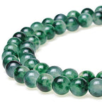 MJDCB Natural Stone Beads Purple Aventurine Round Loose Beads for DIY Necklace Bracelat Jewelry Making 15" (Moss Quartz, 8mm) - color: Moss Quartz, size: 8mm